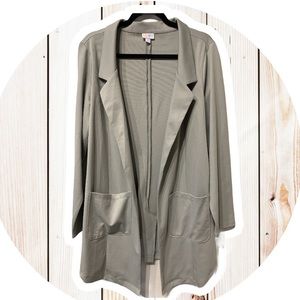 Lularoe Grey Gwen Longline Blazer Cardigan